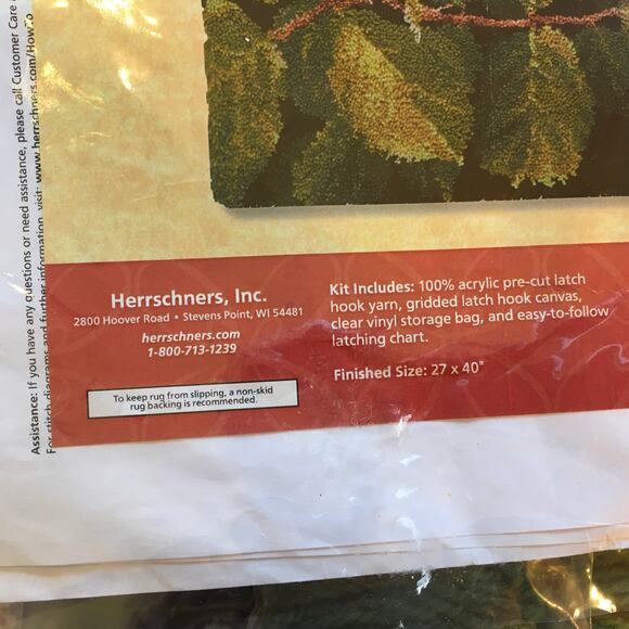 Herrschners Latch Hook Kit 4132061 Romantic Rose Rug Wall Hanging 27 x 40 NEW - Picture 3 of 10